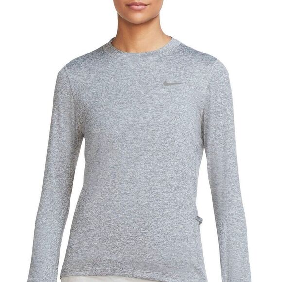 Nike Running Element Dri-FIT Crew Top in Grey Size Med - Picture 1 of 3
